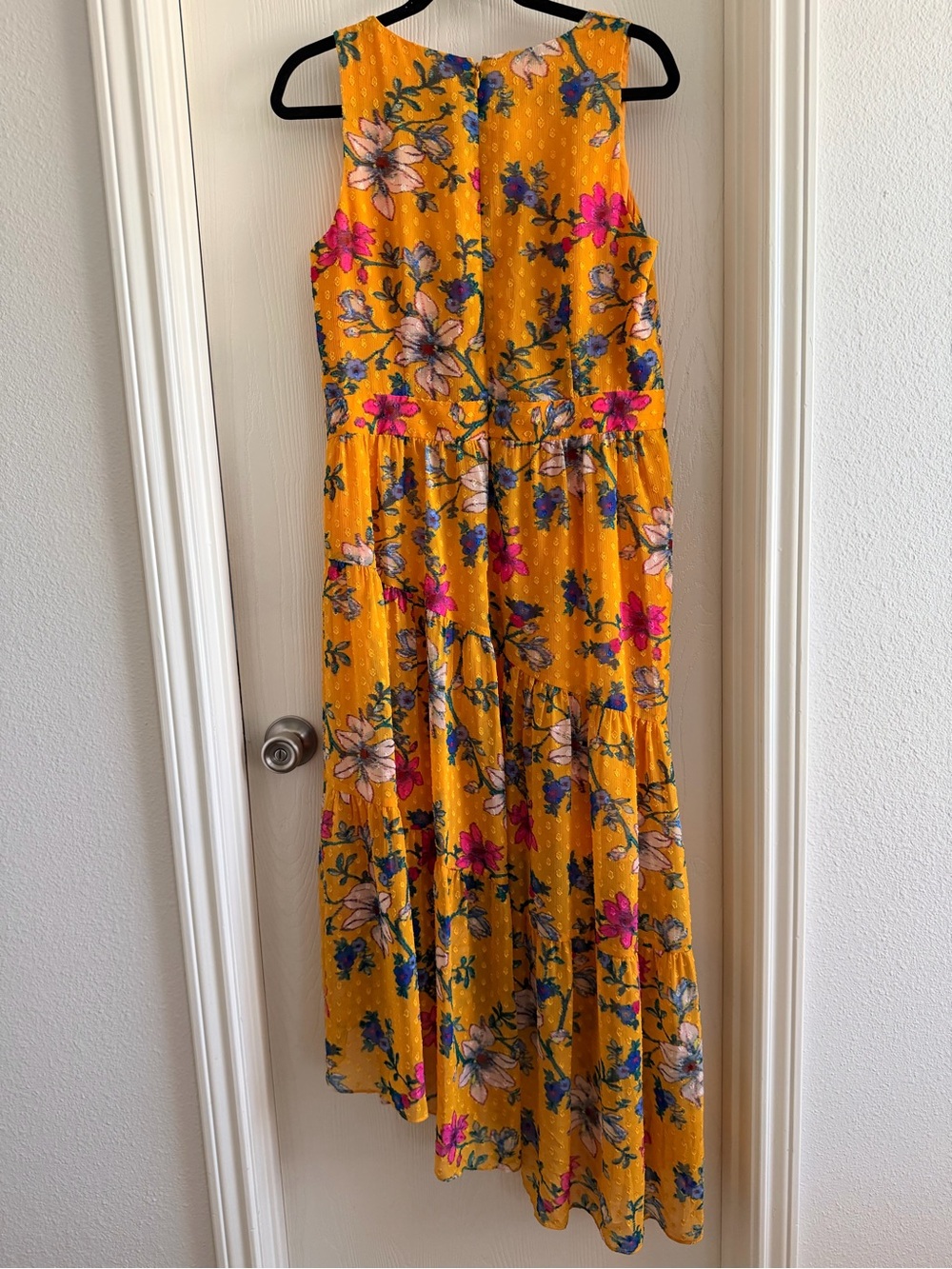 Eliza J Mustard Yellow Floral High-Low Maxi Dress - Picture 2 of 3